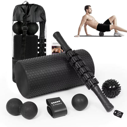 Kit de rouleaux en mousse 7 en 1, kit de rouleaux de massage musculaire
