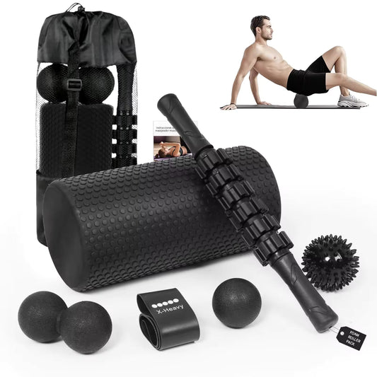 Kit de rouleaux en mousse 7 en 1, kit de rouleaux de massage musculaire