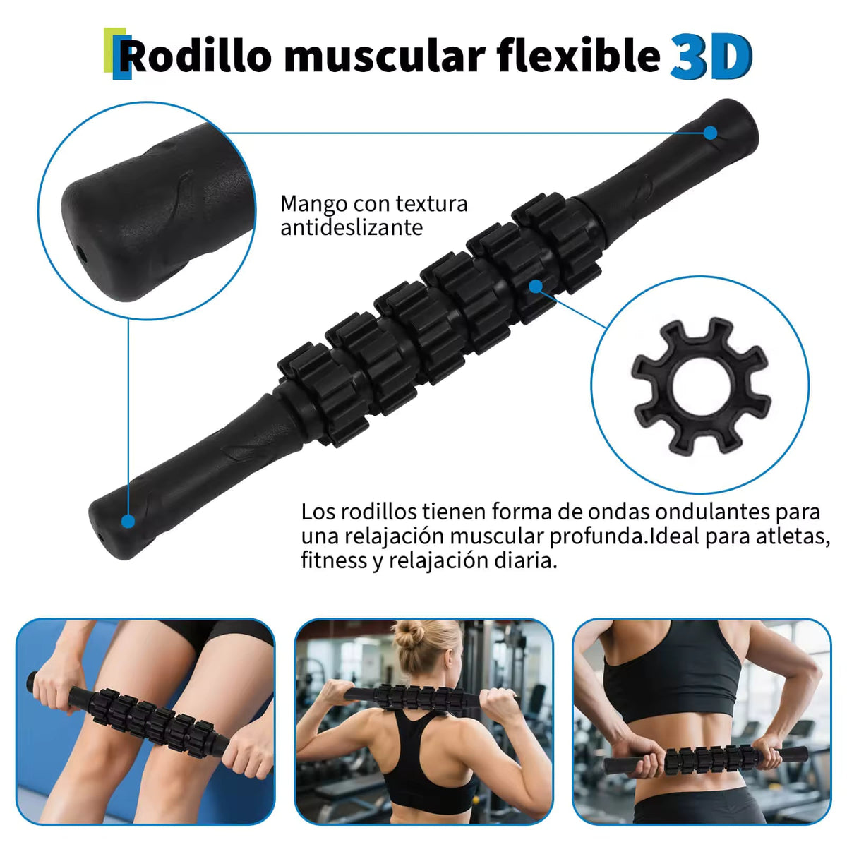 Kit de rouleaux en mousse 7 en 1, kit de rouleaux de massage musculaire