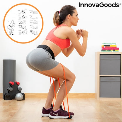 Ceinture avec bandes de résistance pour les fessiers et guide d'exercices Bootrainer
