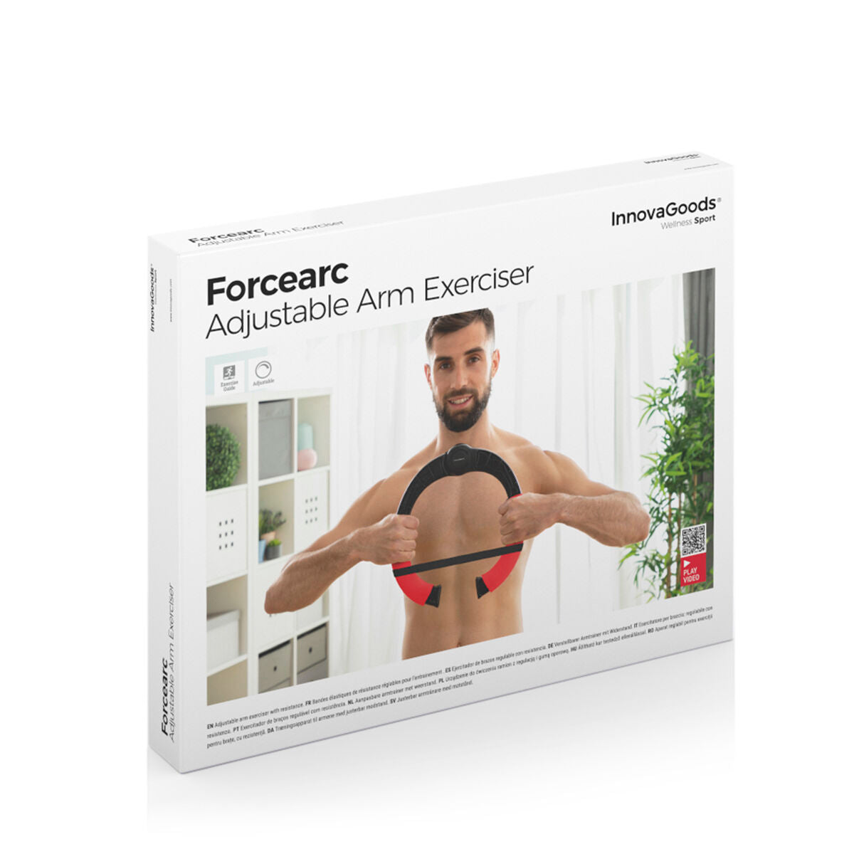 Appareil d'exercice réglable pour les bras avec résistance et guide d'exercices Forcearc