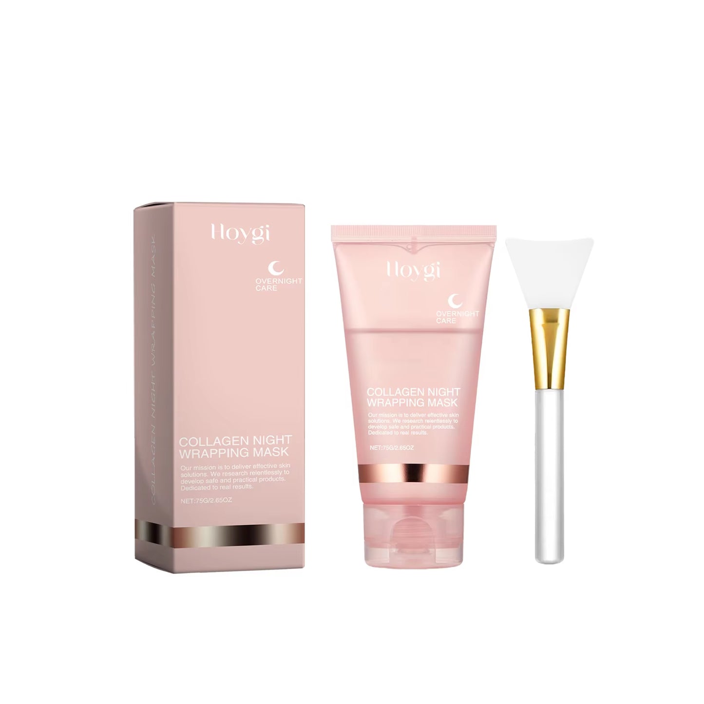 Masque Nuit facial au collagène, nettoyant en douceur, hydratant en profondeur.