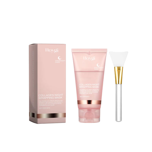 Masque Nuit facial au collagène, nettoyant en douceur, hydratant en profondeur.
